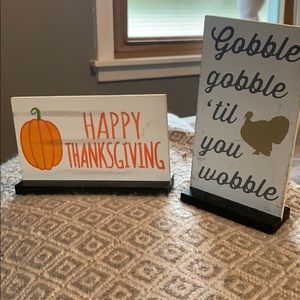 Wood signs (Thanksgiving)